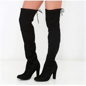 Steve Madden Black Over-the-Knee Women's Boots size 9